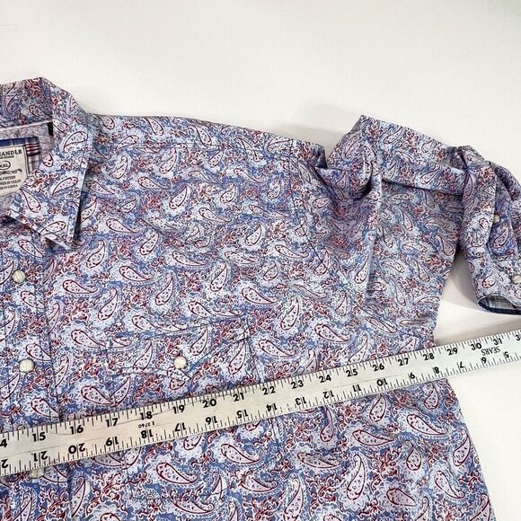 Panhandle Shirt Mens 2XL Multicolor Western Paisley Long Sleeve Button Up - Picture 7 of 11